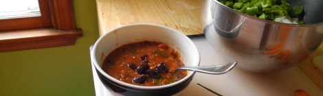 Quick break to eat amid prep work for another recipe