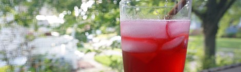 Grown -up fruit punch (iced hibiscus tea)
